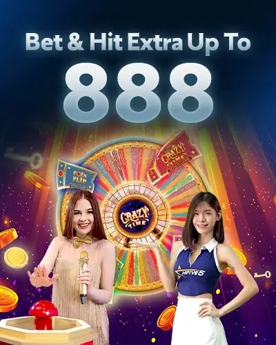 Bet and hit extra up to 888